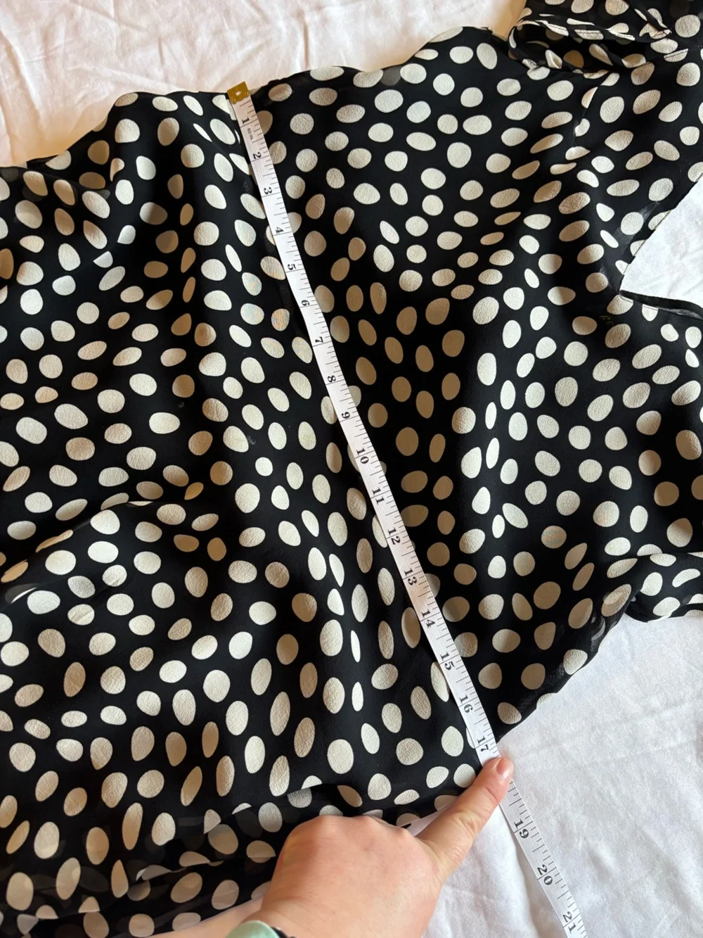 Georgiou Studio 100% Silk Polka Dot Midi Dress 8 Flutter Sleeve Romantic Y2K